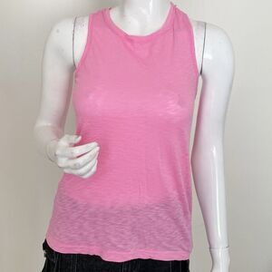 NWOT Stateside Hot Pink Supima Cotton Slub Racerback Tank Top Anthropology